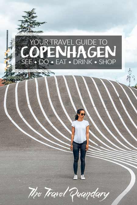 Pin Photo: Jasmine of The Travel Quandary standing in Superkillen Park, Copenhagen, Denmark