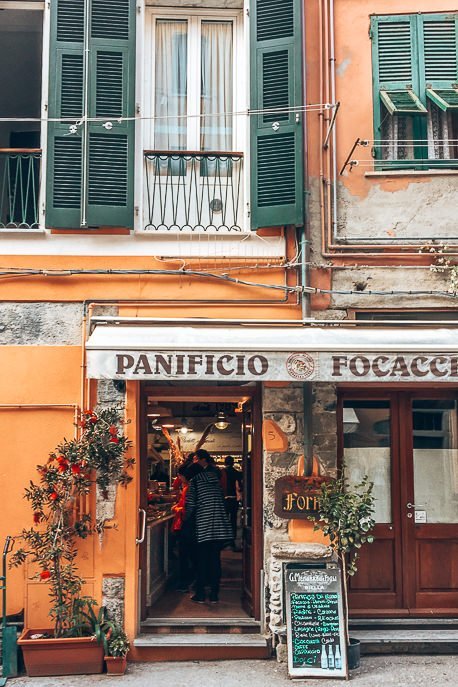 Quintessential Italian shopfronts in Cinque Terre