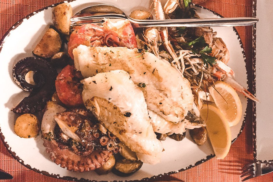 Seafood platter at Dalmatino, Dubrovnik Croatia