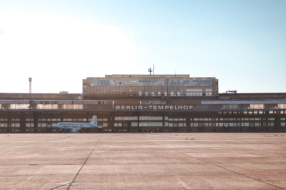 Olf airport terminal in Tempelhofer Feld, Berlin