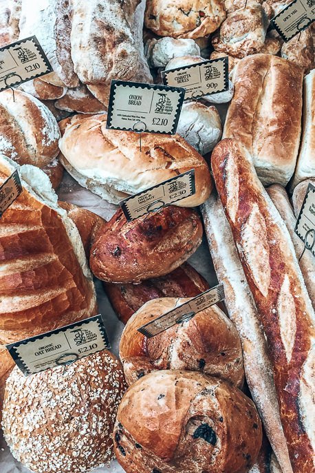 Freshly baked bread at Oval Farmers Market, London Market Guide