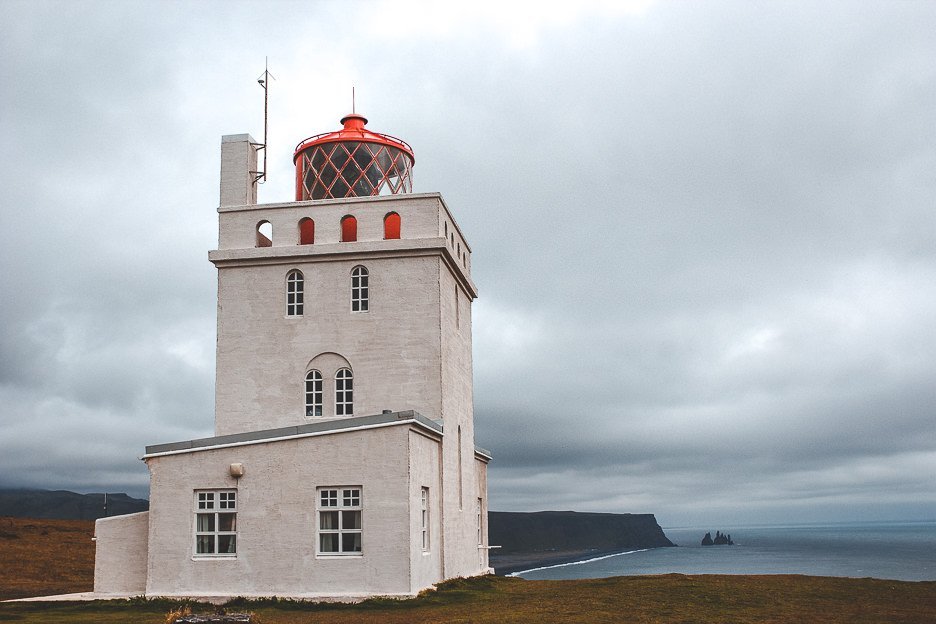 Tower at the seaside of Vik, Iceland
