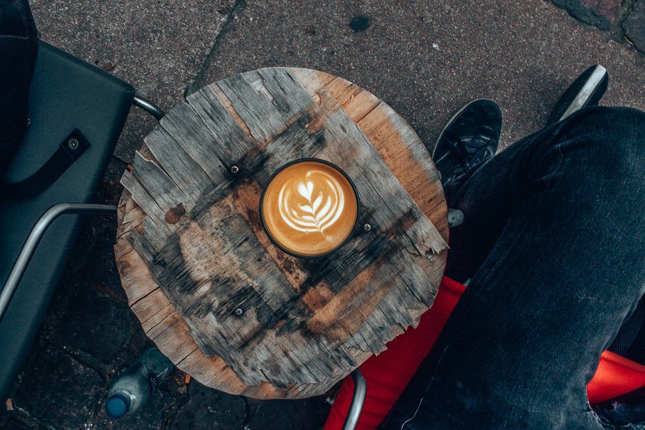 Latte at CUB Coffeebar, Denmark