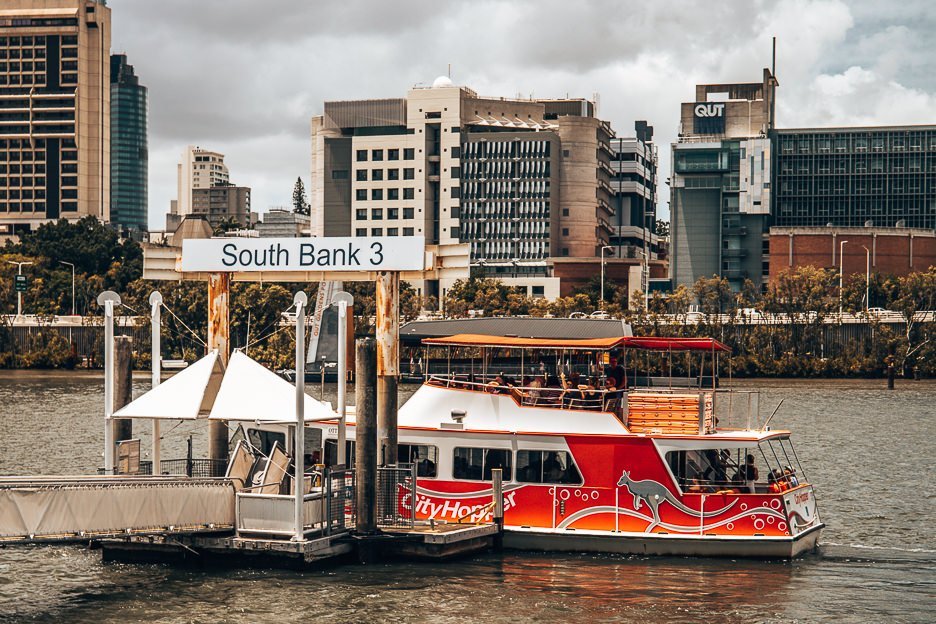 South Bank ferry terminal, getting around Brisbane Australia