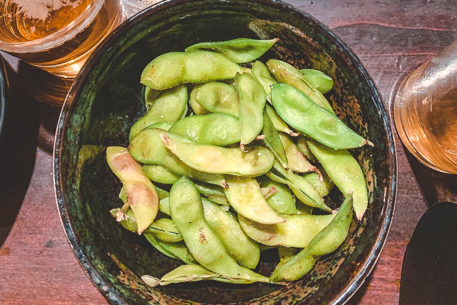 Bowl of edamame - must-try Japanese Food in Tokyo