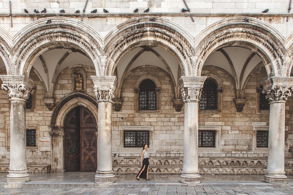 Under the arches of Dubrovnik Old Town