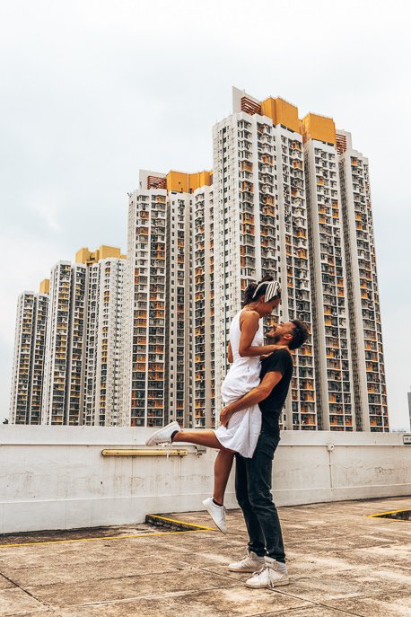 A couple dance on the rooftop of Jockey Creative Club Arts Centre - How to spend 4 days in Hong Kong