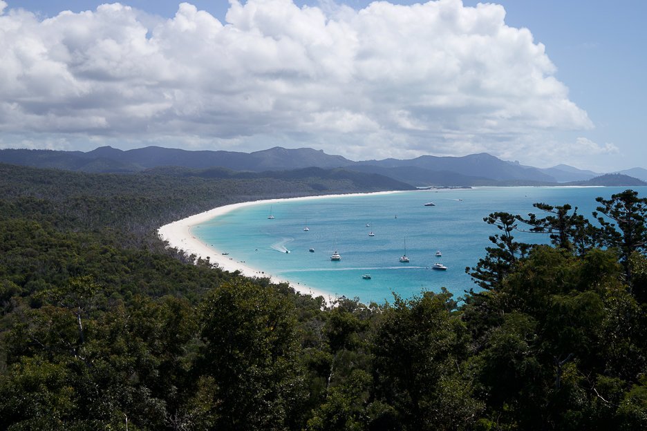View of Whitehaven Beach from Whitehaven Lookout | Beach Destinations Australia