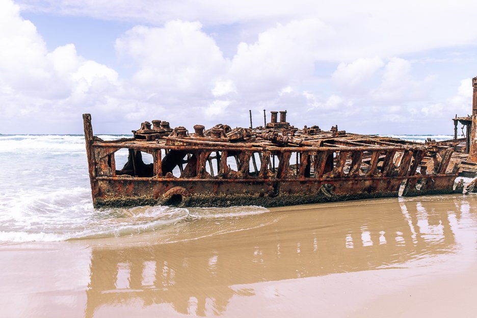 S.S. Maheno Shipwreck on east coast of Fraser Island